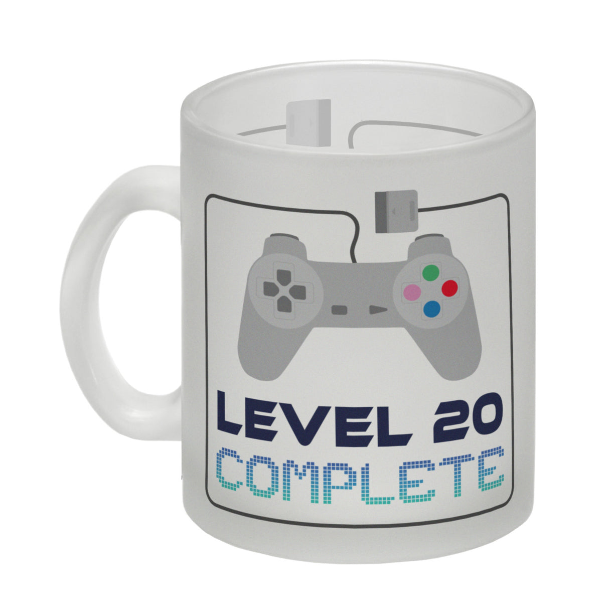 20. Geburtstag Kaffeebecher mit lustigem Spruch: Level 20