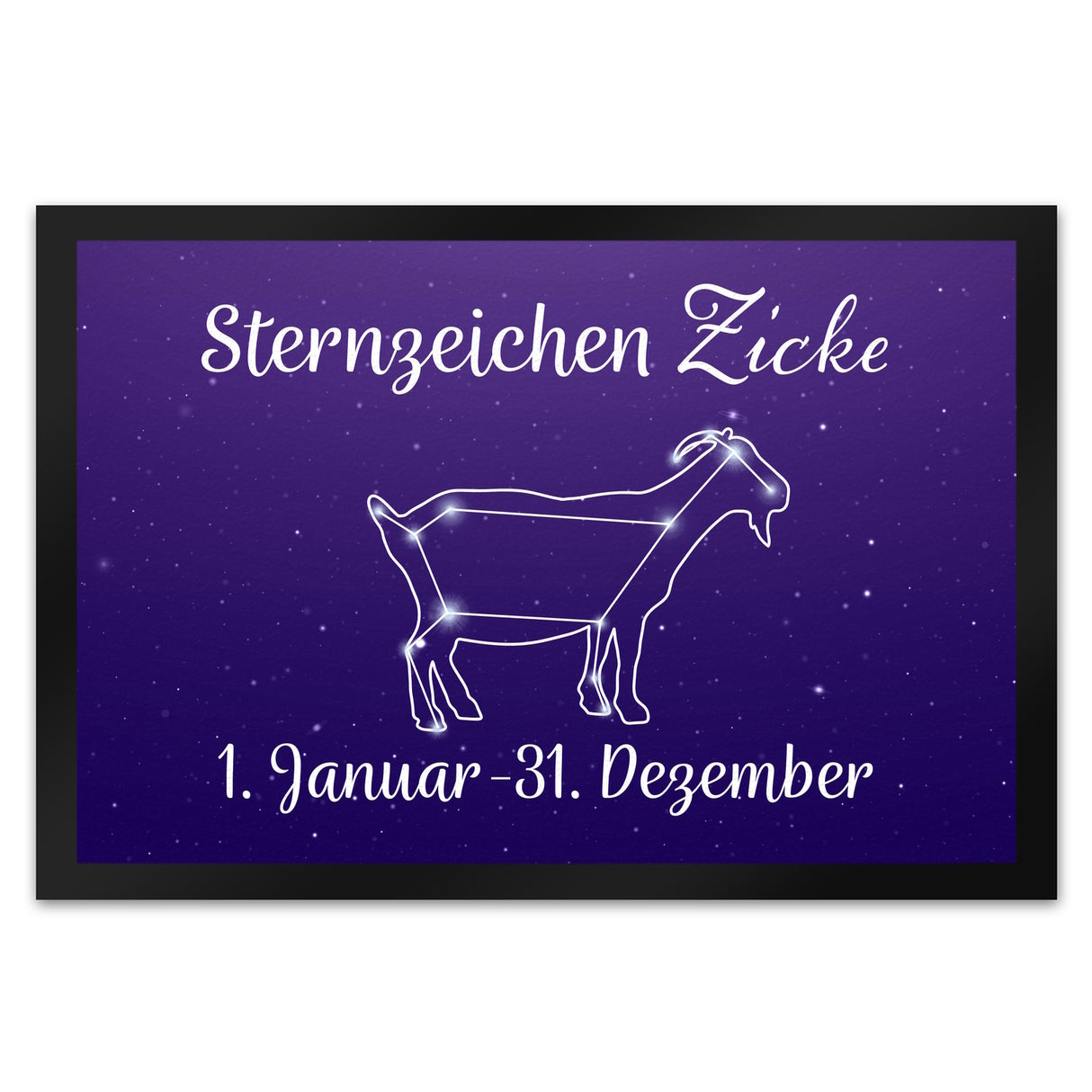Sternzeichen Zicke Fußmatte mit Sternenhimmel