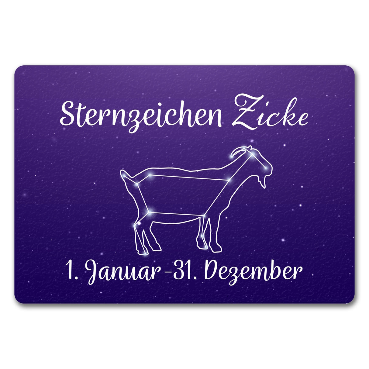 Sternzeichen Zicke Fußmatte mit Sternenhimmel