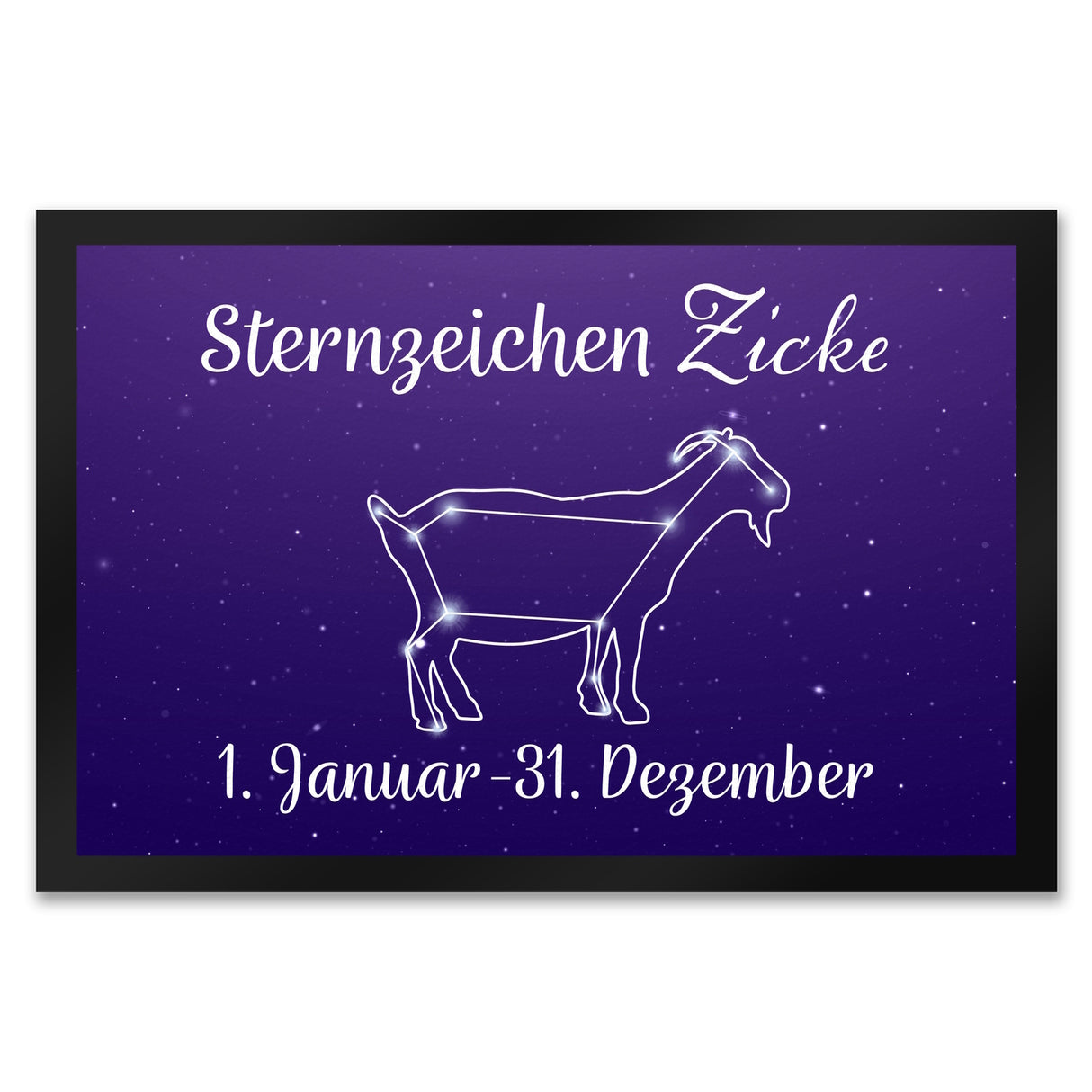 Sternzeichen Zicke Fußmatte mit Sternenhimmel