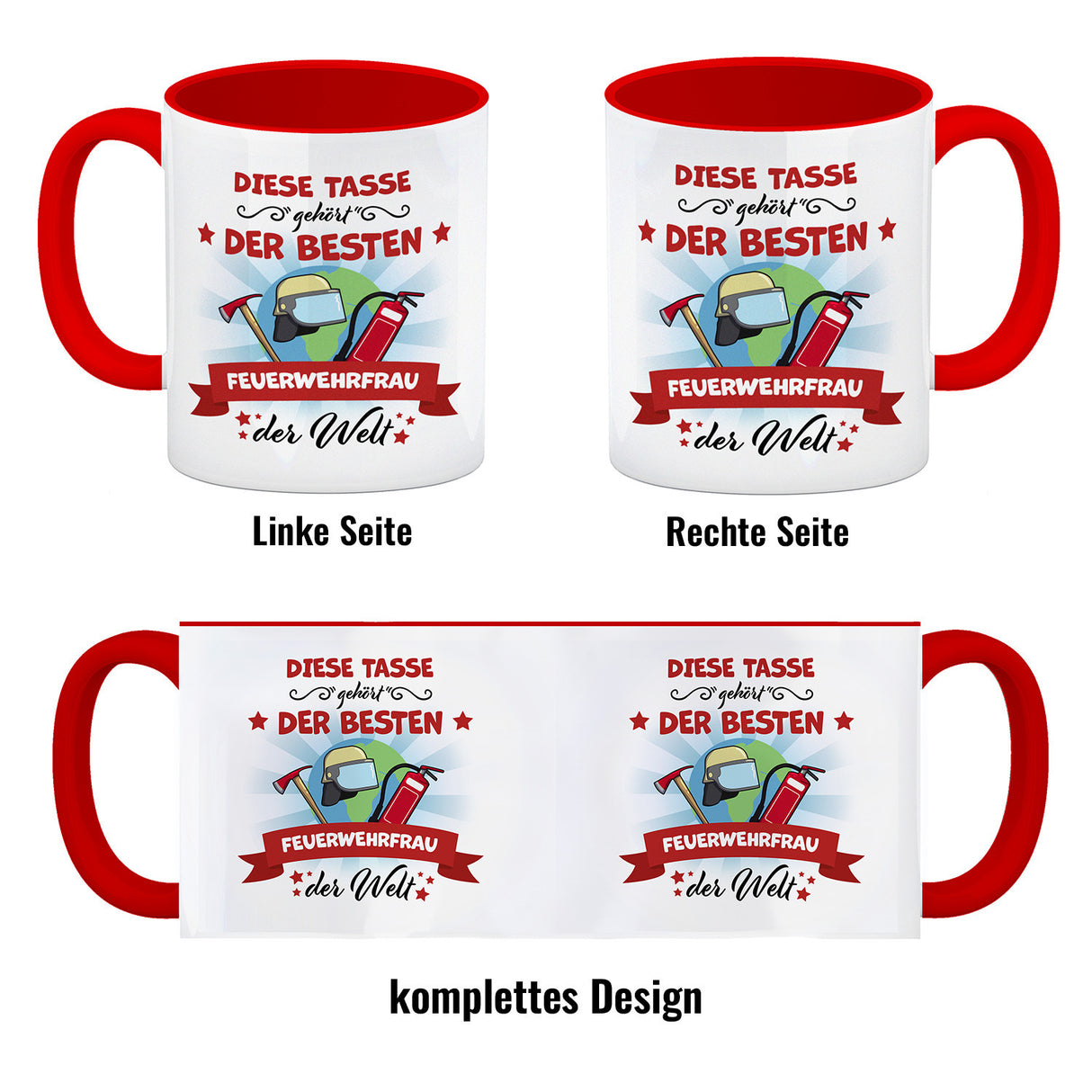 Beste Feuerwehrfrau der Welt Kaffeebecher