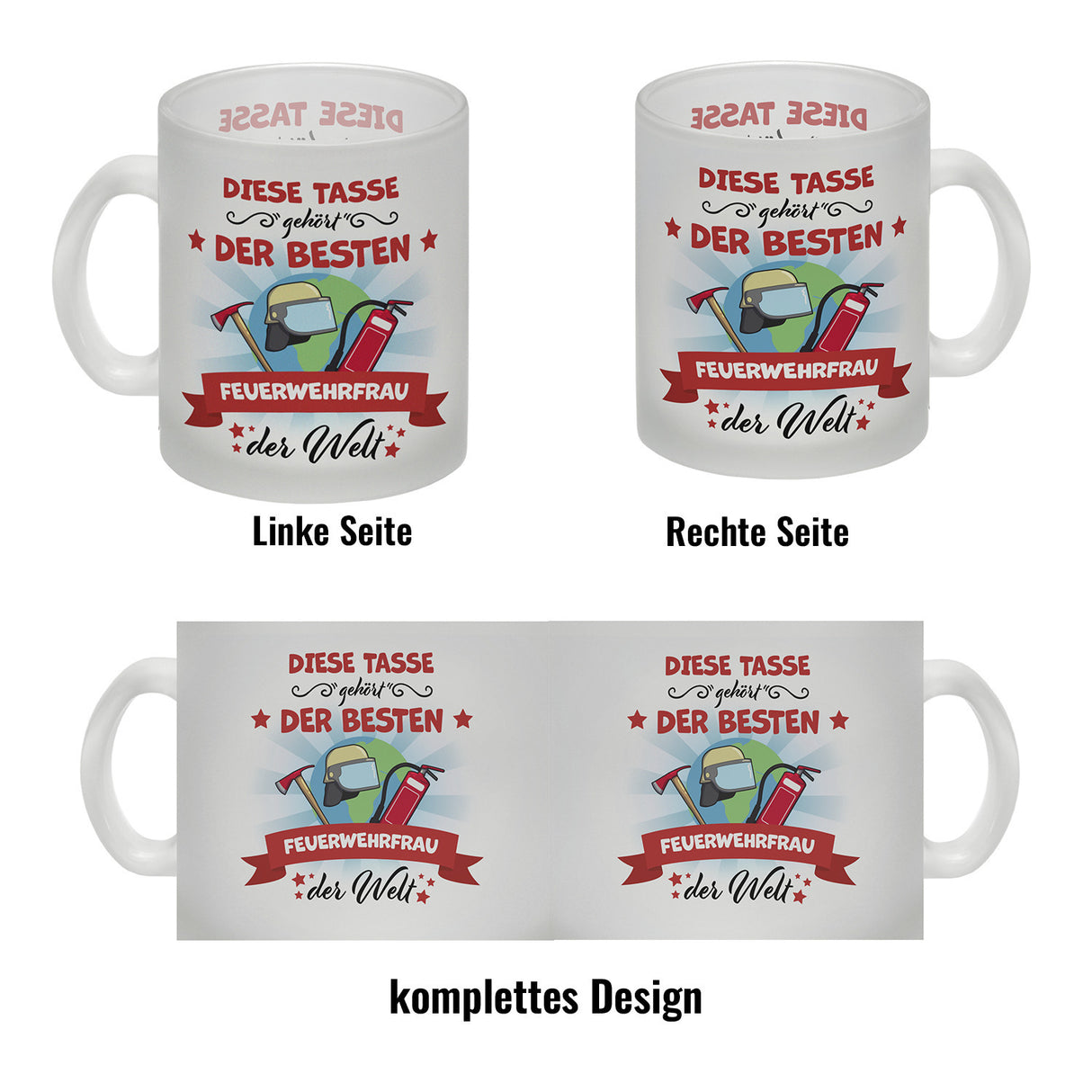 Beste Feuerwehrfrau der Welt Kaffeebecher