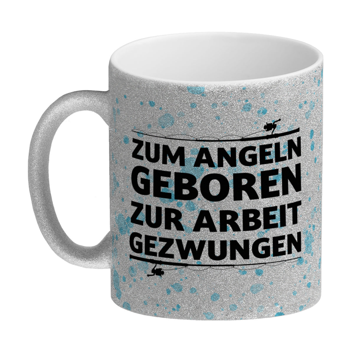 Zum Angeln geboren zur Arbeit gezwungen Kaffeebecher für Angler
