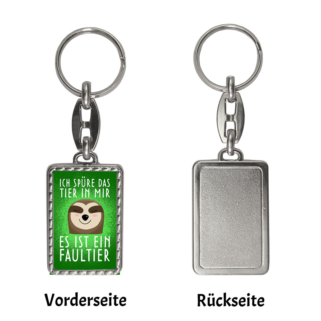 Ich spüre das Tier in mir es ist ein Faultier Schlüsselanhänger