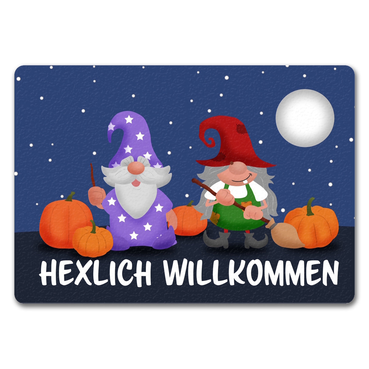 Hexlich Willkommen Fußmatte mit magischen Gnomen