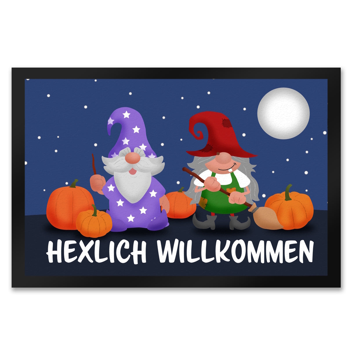 Hexlich Willkommen Fußmatte mit magischen Gnomen