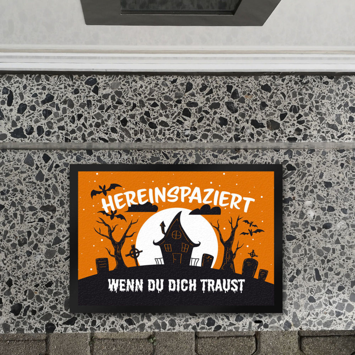 Hereinspaziert - wenn du dich traust Fußmatte für Halloween