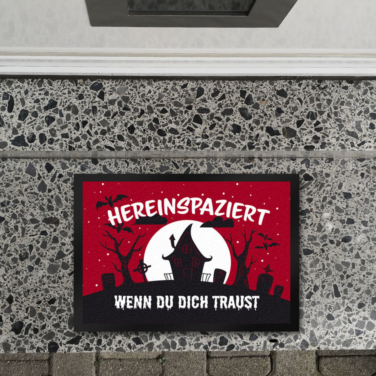 Hereinspaziert - wenn du dich traust Fußmatte für Halloween