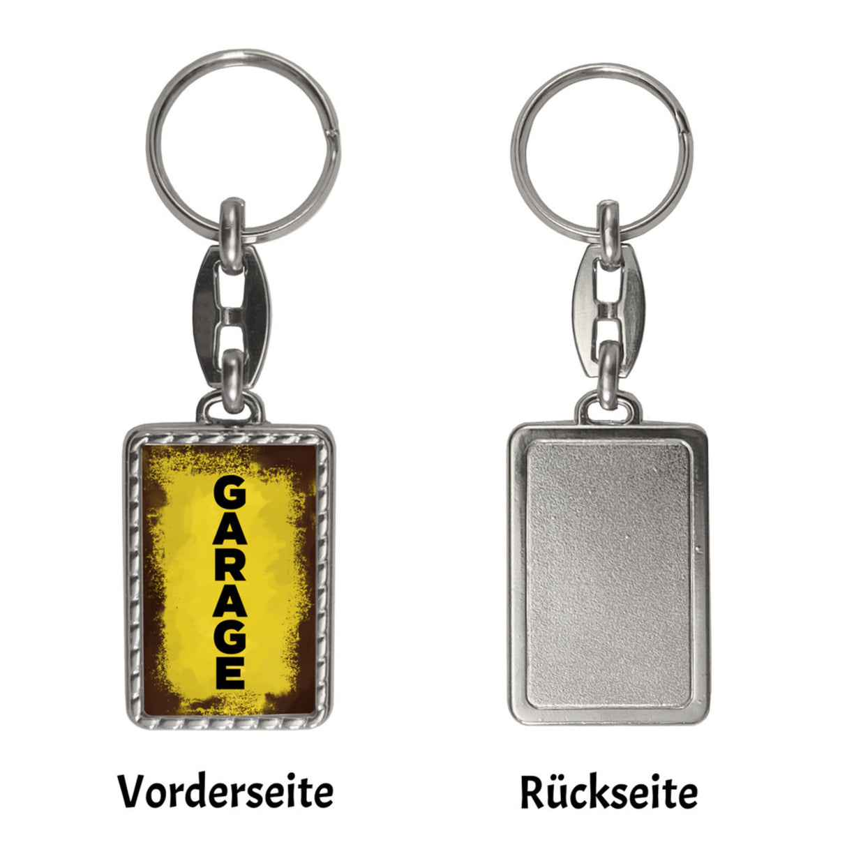 Garage Schlüsselanhänger im Rostlook