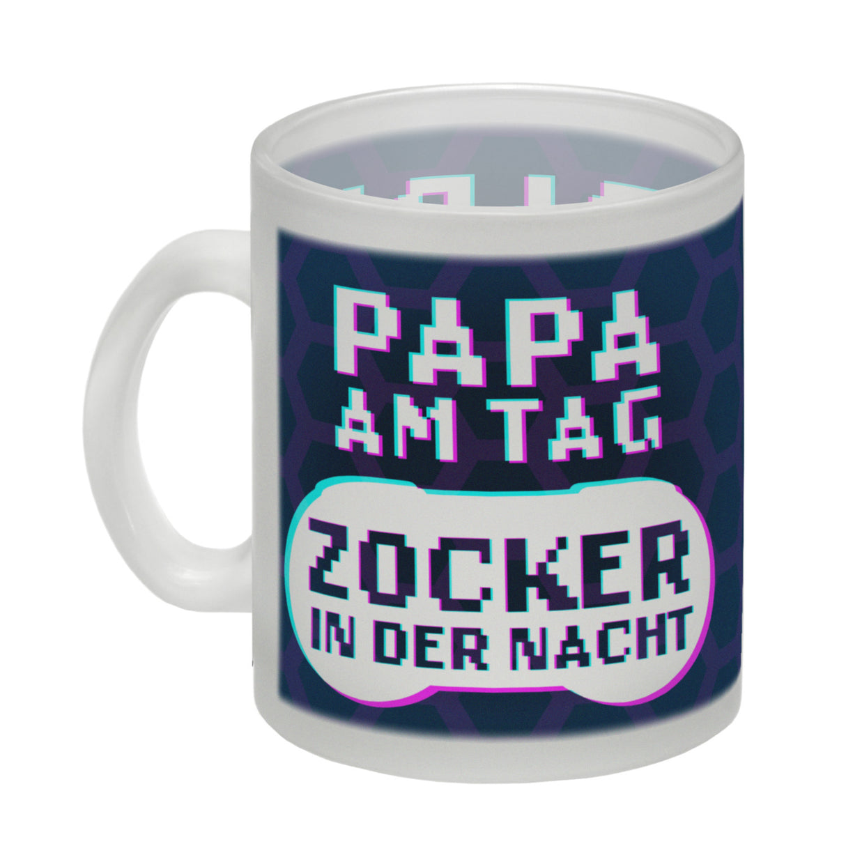 Papa am Tag - Zocker in der Nacht Kaffeebecher für Gamer und Väter