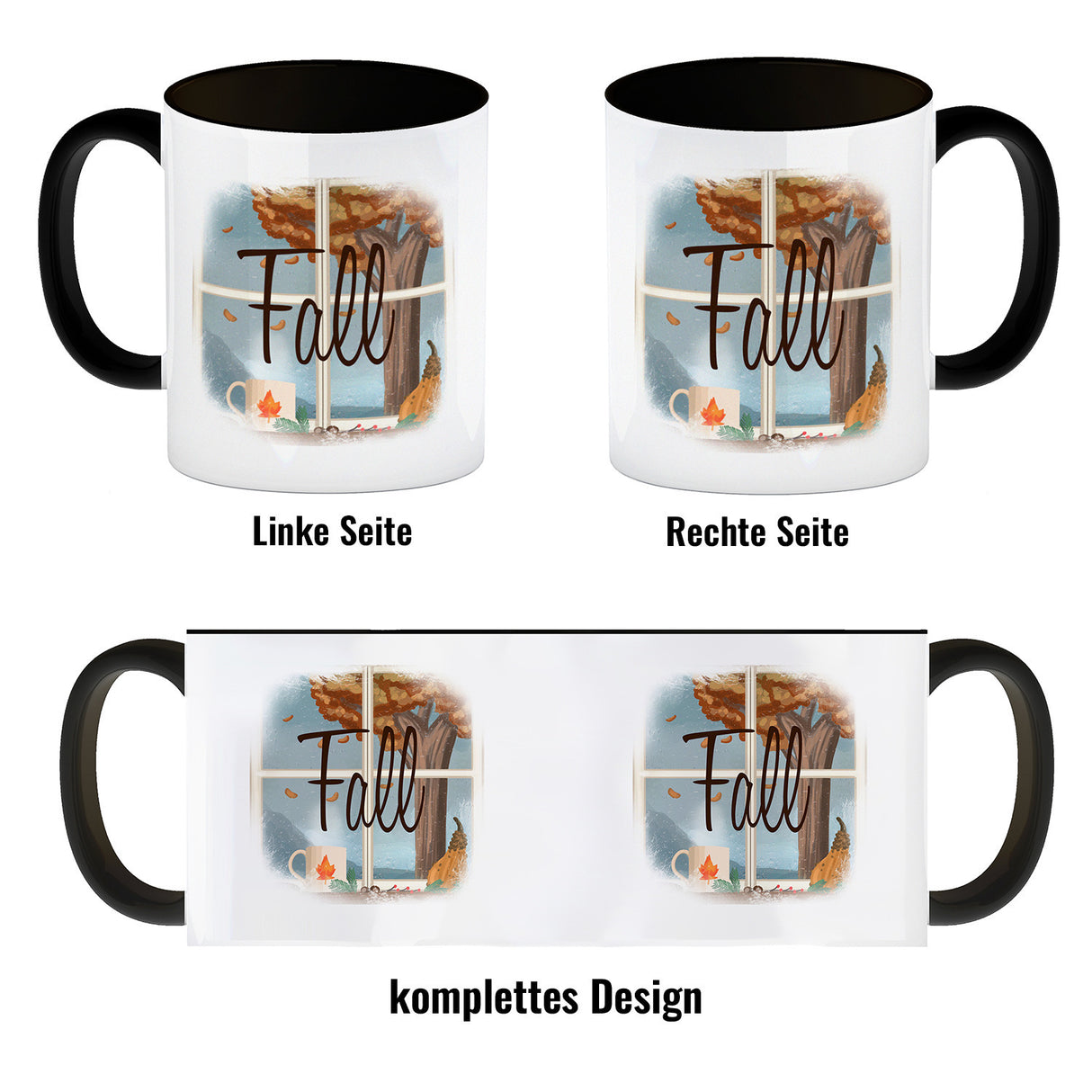 Fall Herbst Kaffeebecher mit herbstlichem Motiv