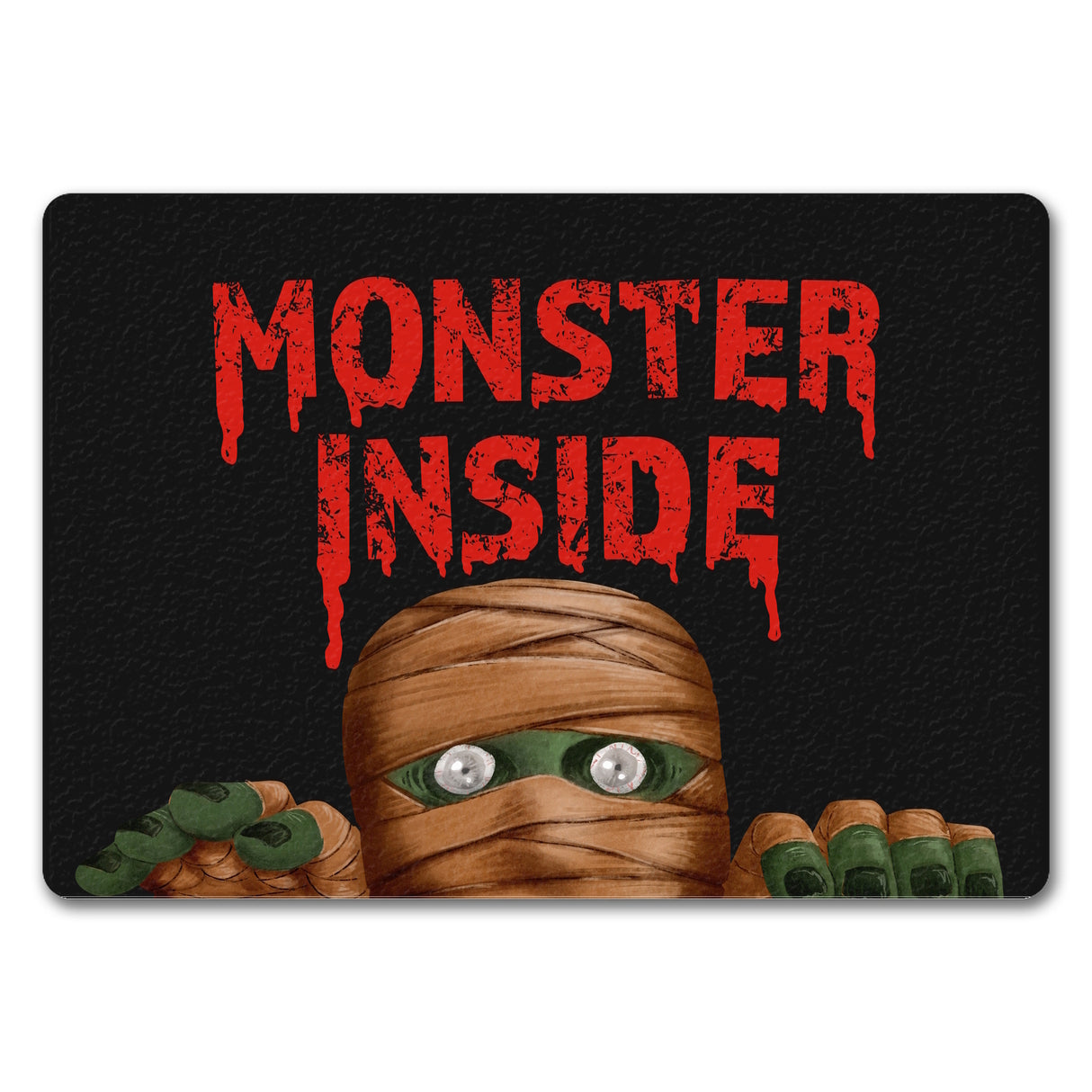 Monster Inside Halloween Fußmatte mit gruseligem Mumie Motiv