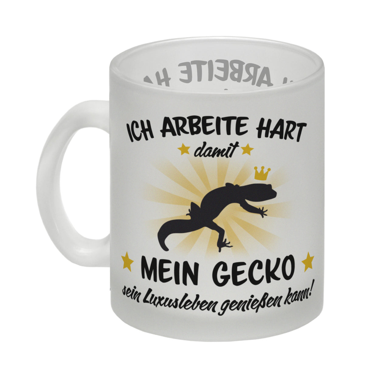 Ich arbeite hart für das Luxusleben meines Geckos Haustier Kaffeebecher