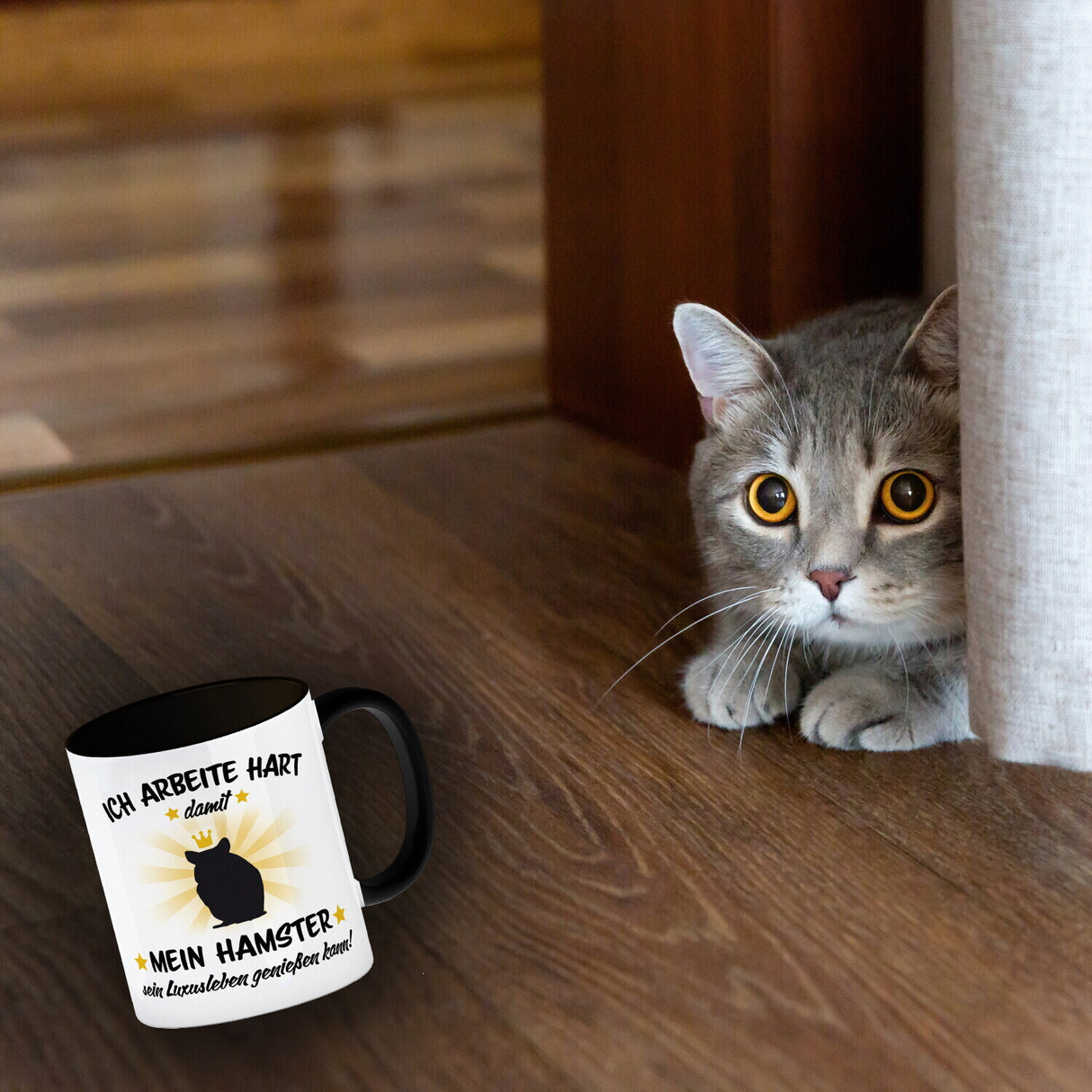 Ich arbeite hart für das Luxusleben meines Hamsters Haustier Kaffeebecher