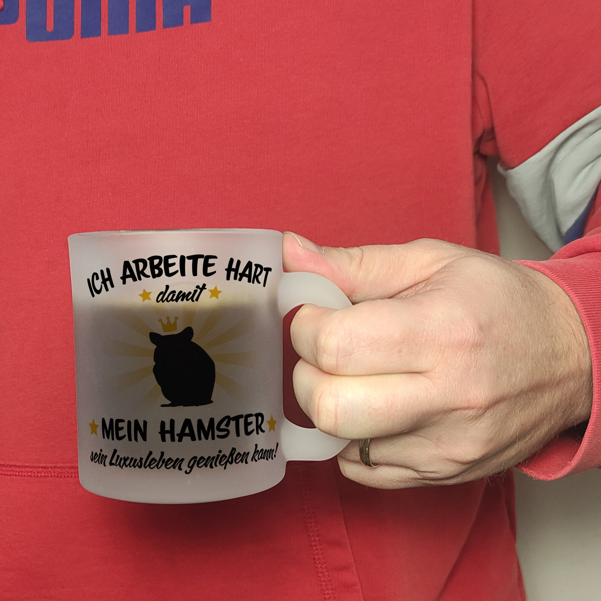 Ich arbeite hart für das Luxusleben meines Hamsters Haustier Kaffeebecher
