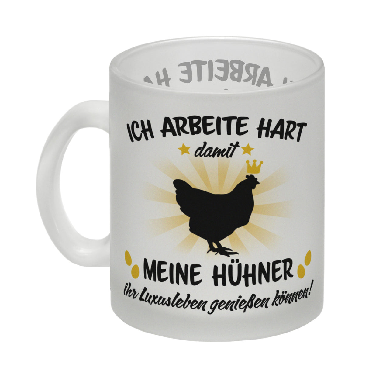 Ich arbeite hart für das Luxusleben meiner Hühner Haustier Kaffeebecher