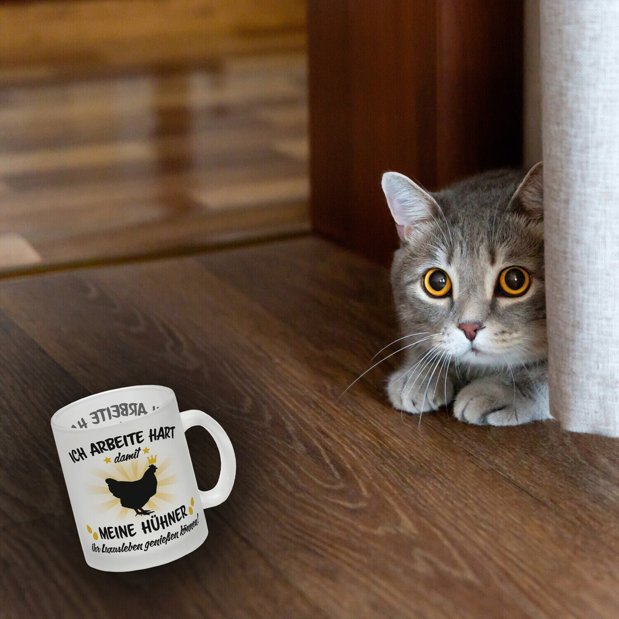 Ich arbeite hart für das Luxusleben meiner Hühner Haustier Kaffeebecher