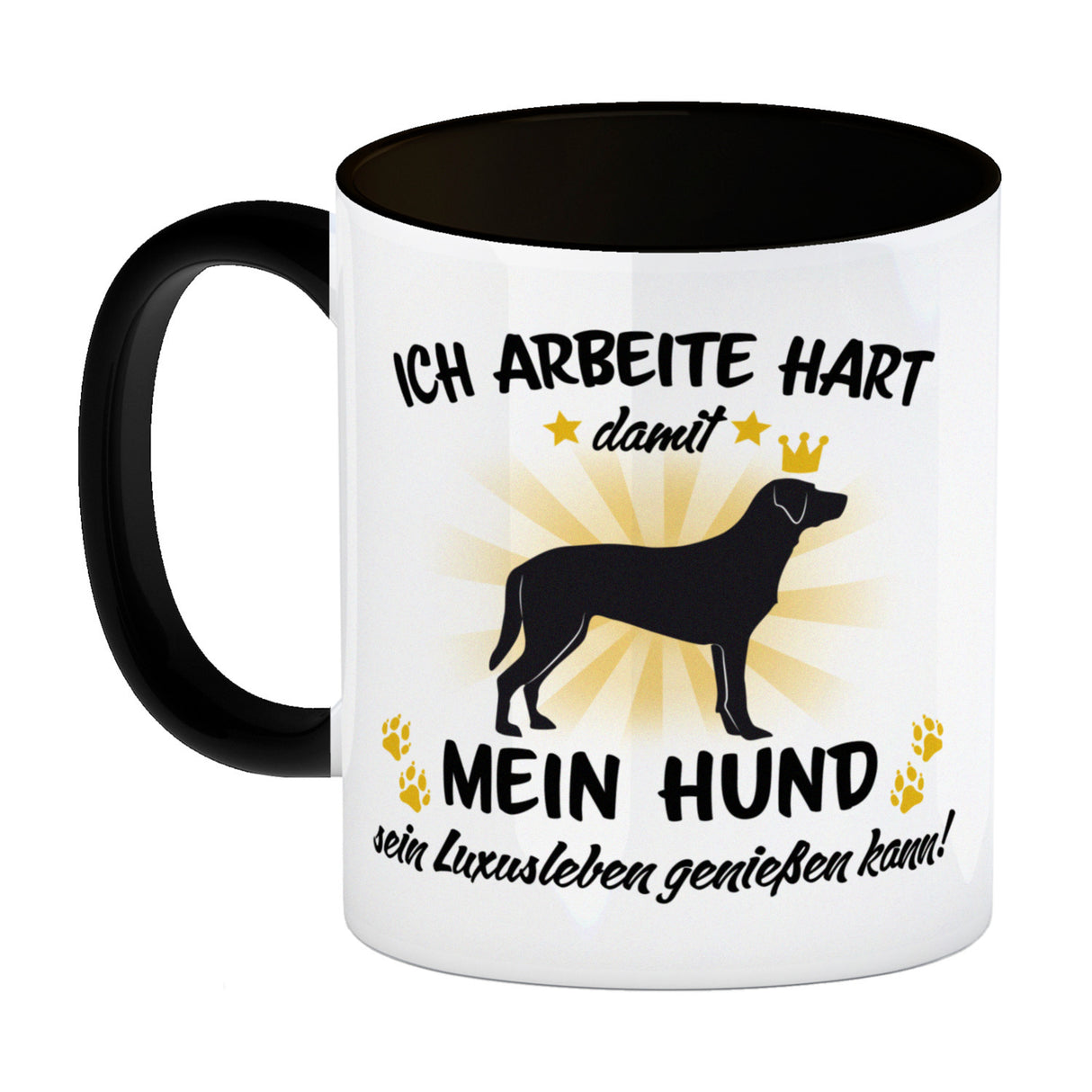 Ich arbeite hart für das Luxusleben meines Hundes Haustier Kaffeebecher