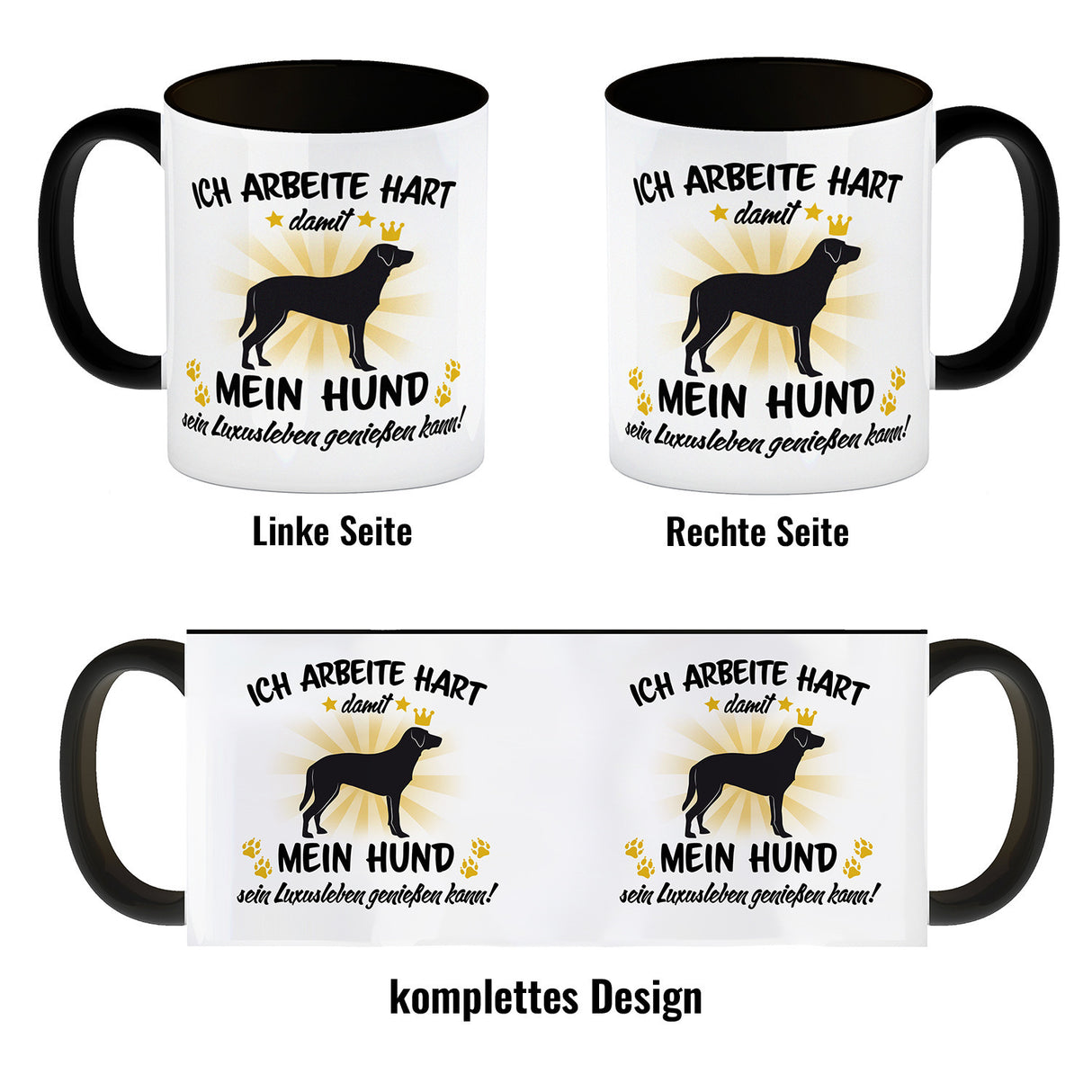Ich arbeite hart für das Luxusleben meines Hundes Haustier Kaffeebecher