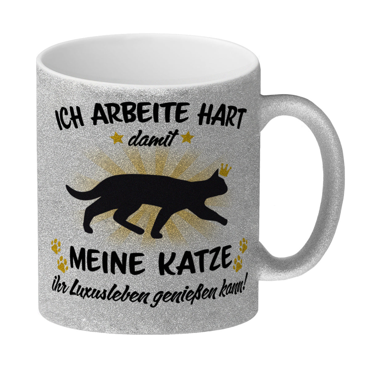 Ich arbeite hart für das Luxusleben meiner Katze Haustier Kaffeebecher