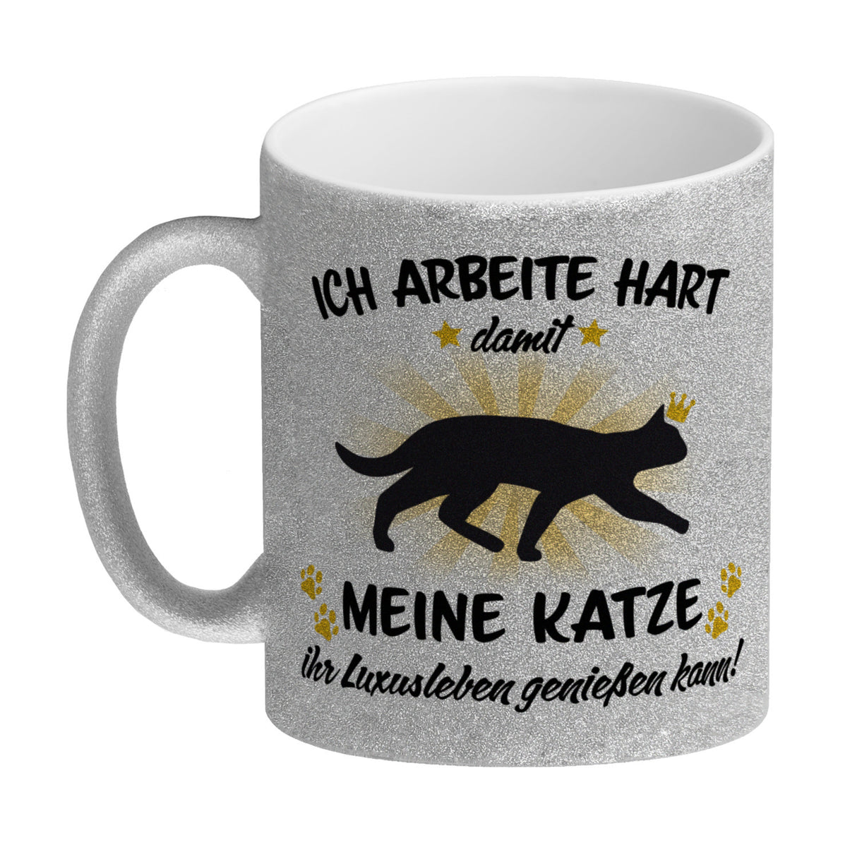 Ich arbeite hart für das Luxusleben meiner Katze Haustier Kaffeebecher