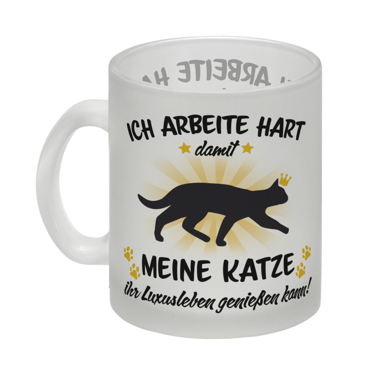 Ich arbeite hart für das Luxusleben meiner Katze Haustier Kaffeebecher