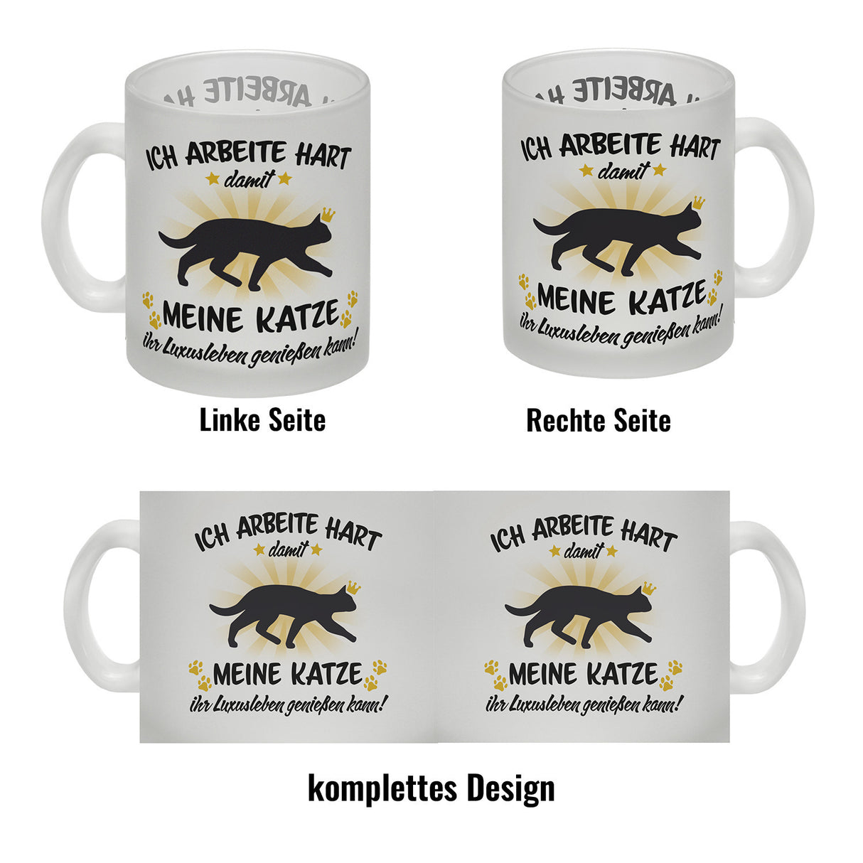 Ich arbeite hart für das Luxusleben meiner Katze Haustier Kaffeebecher