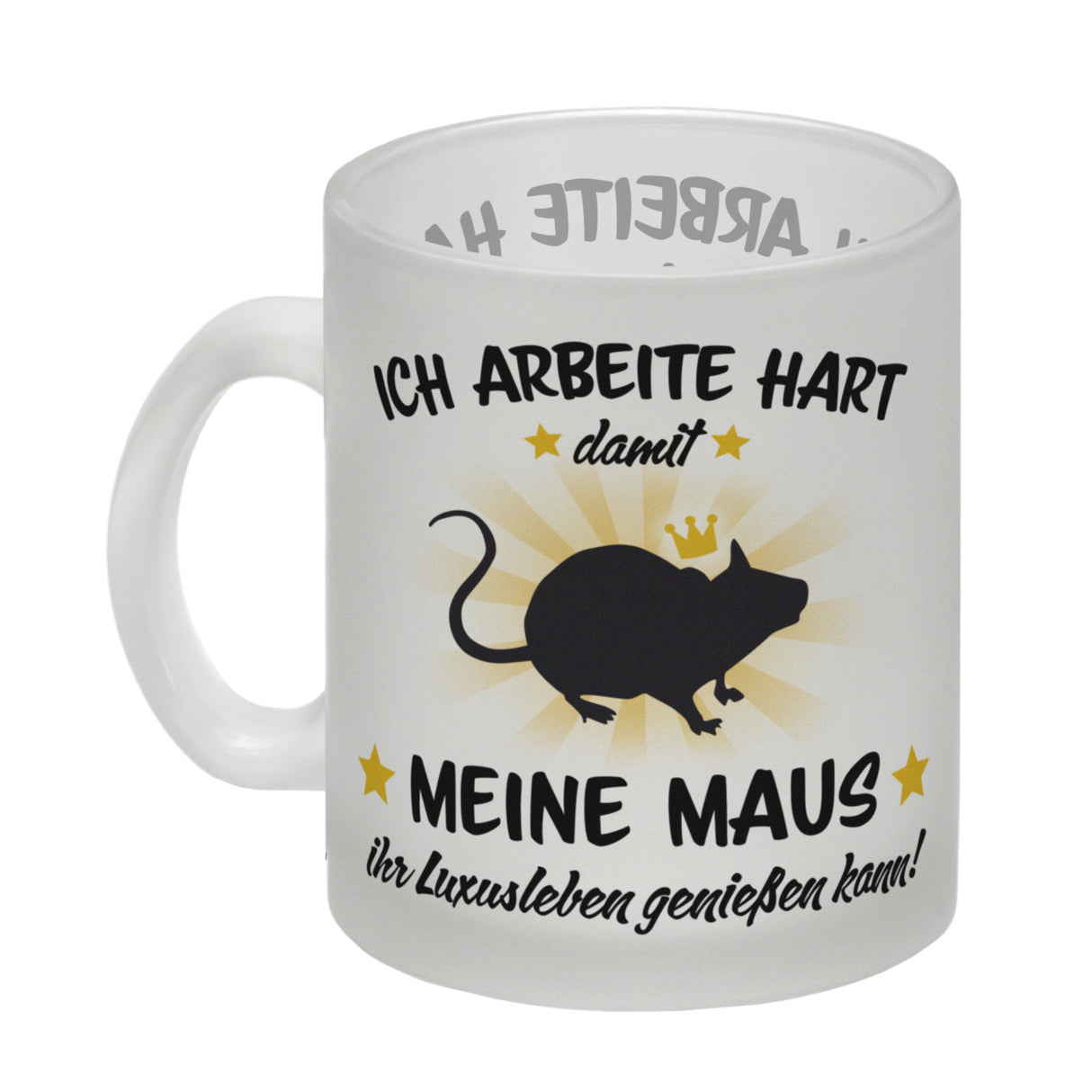 Ich arbeite hart für das Luxusleben meiner Maus Haustier Kaffeebecher