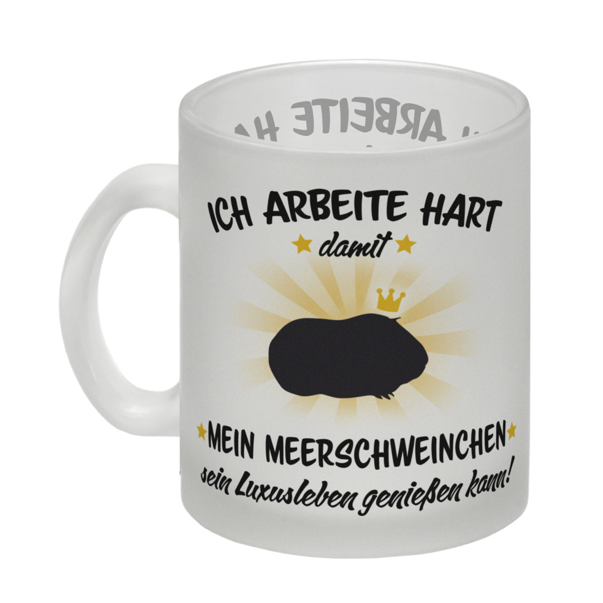 Ich arbeite hart für das Luxusleben meines Meerschweinchens Haustier Kaffeebecher