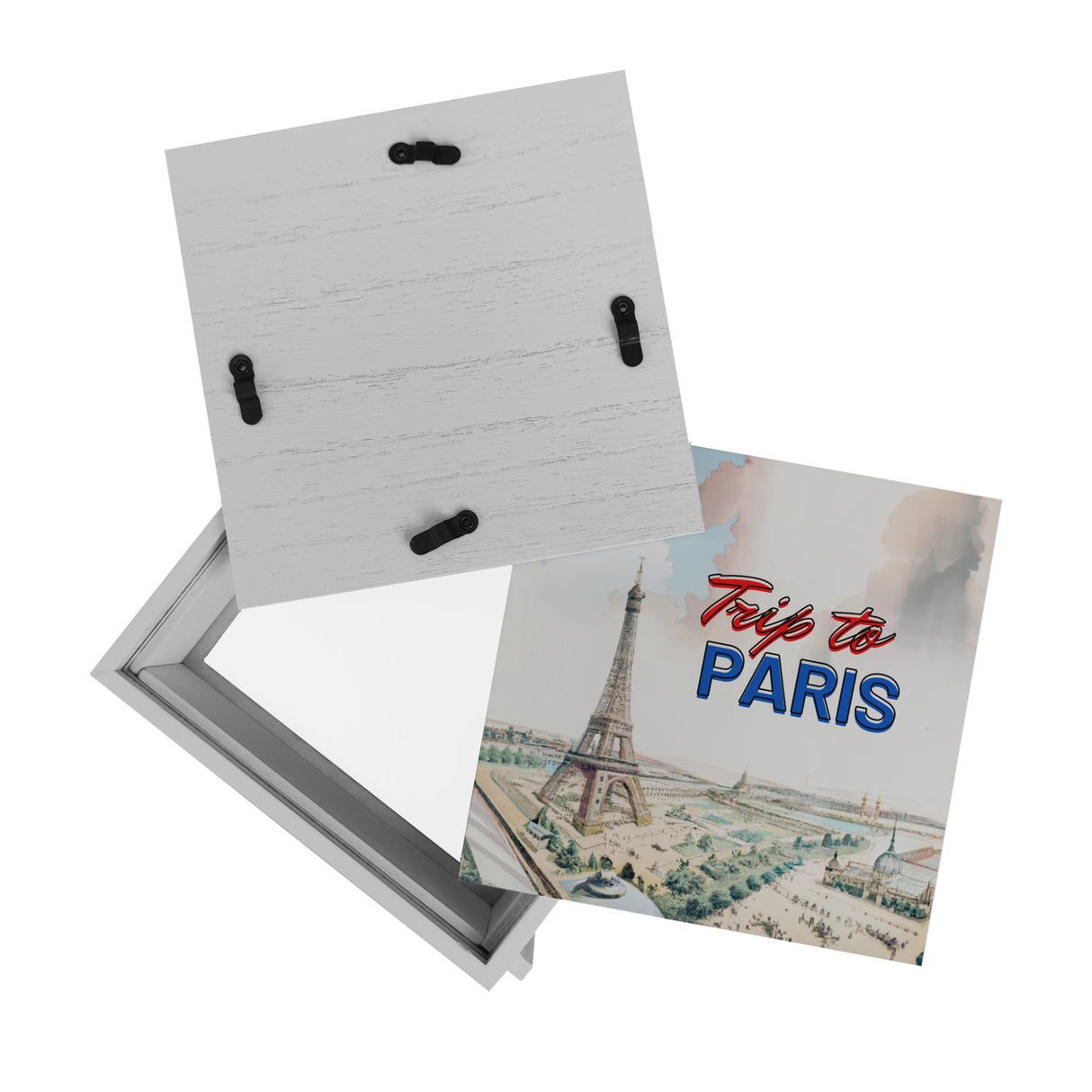 Trip to Paris Spardose mit Eiffelturm im Retro Style