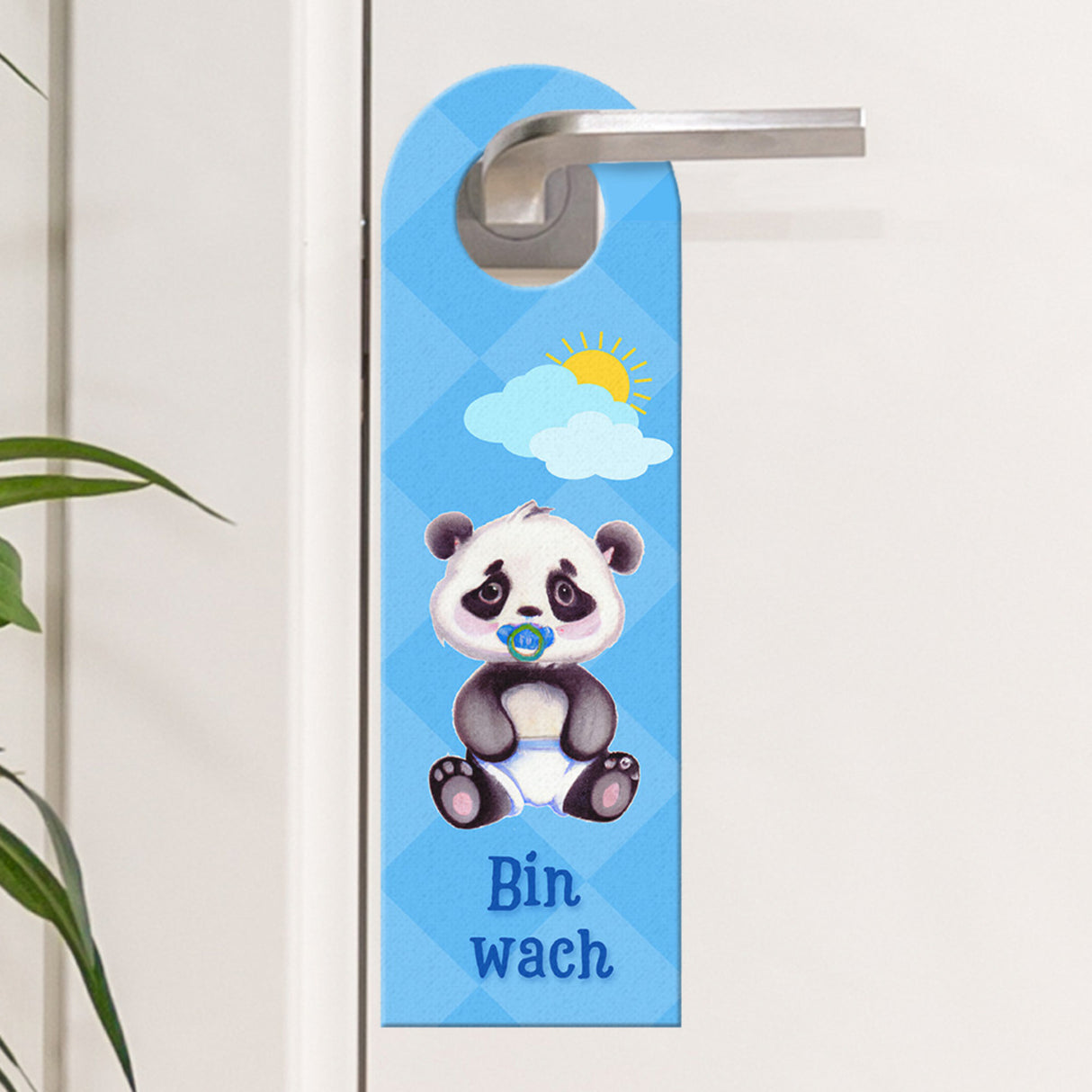 Baby schläft Panda Türhänger