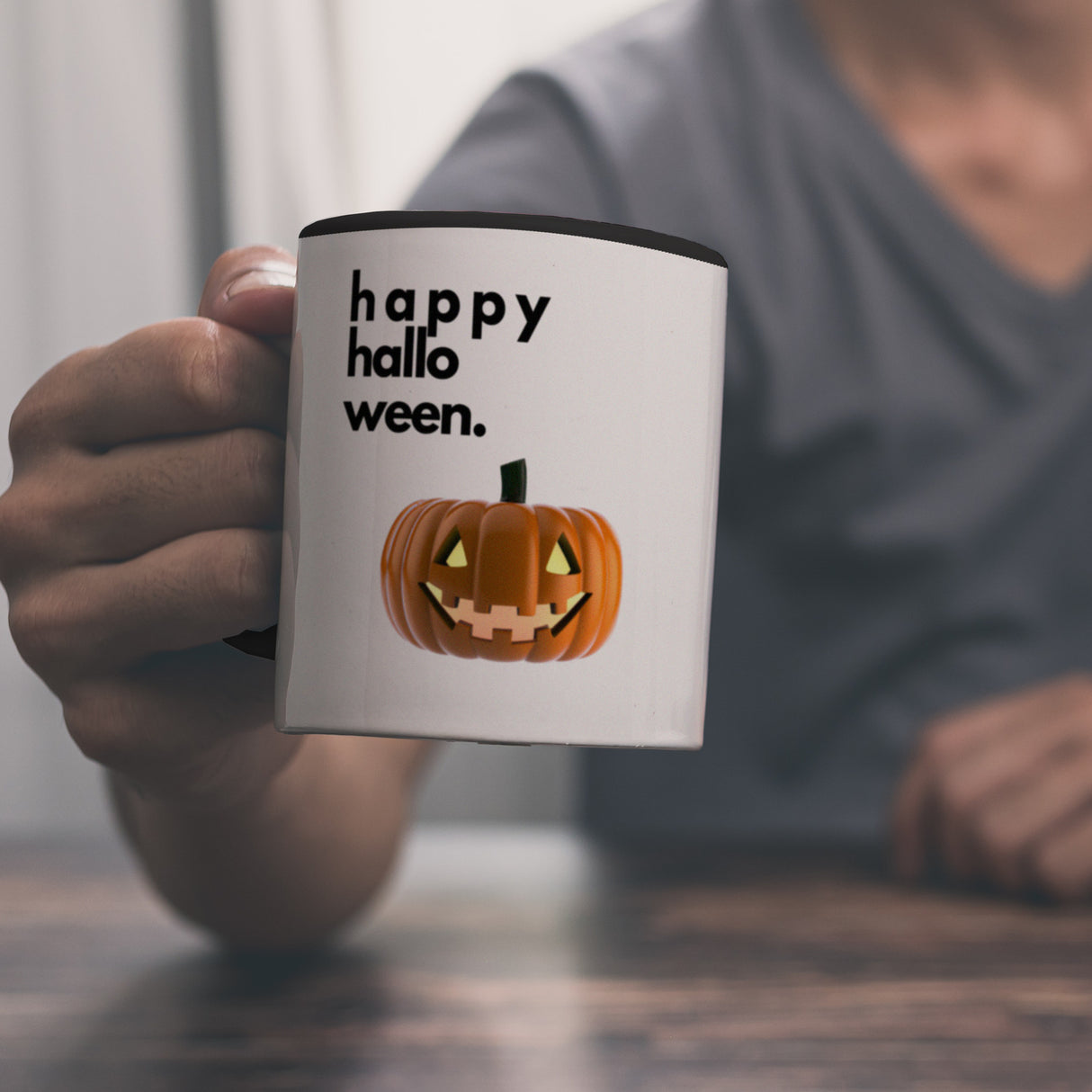 Happy Halloween Kürbis Kaffeebecher