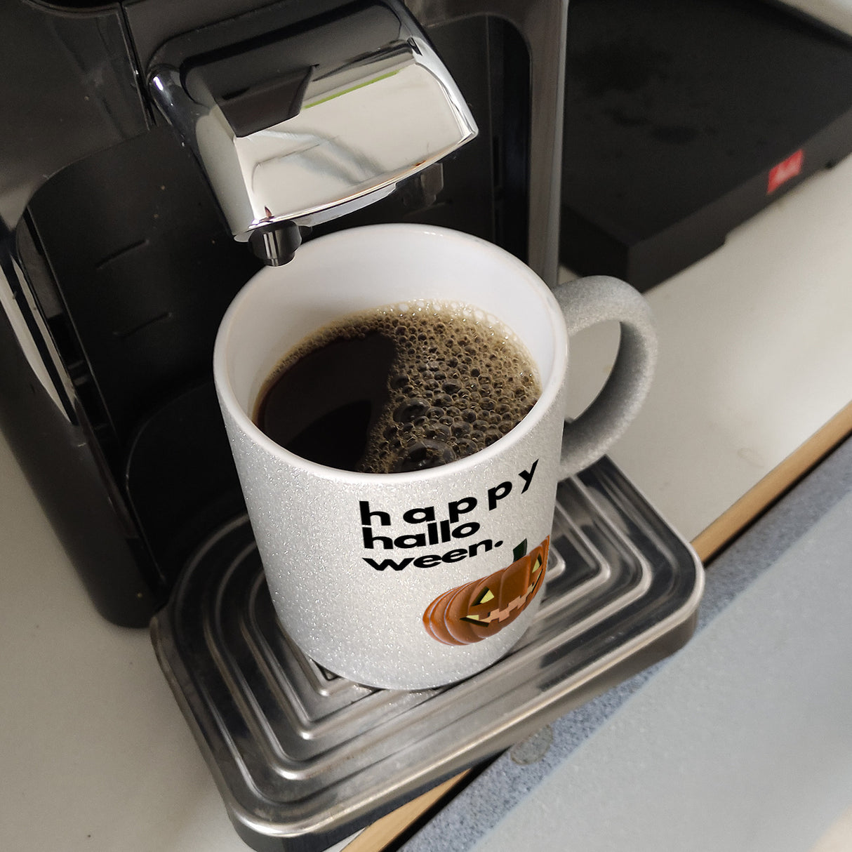 Happy Halloween Kürbis Kaffeebecher