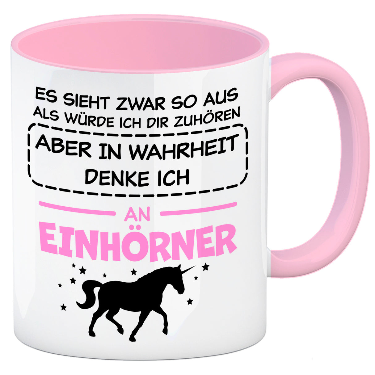 In Wahrheit denke ich an Alpakas Kaffeebecher