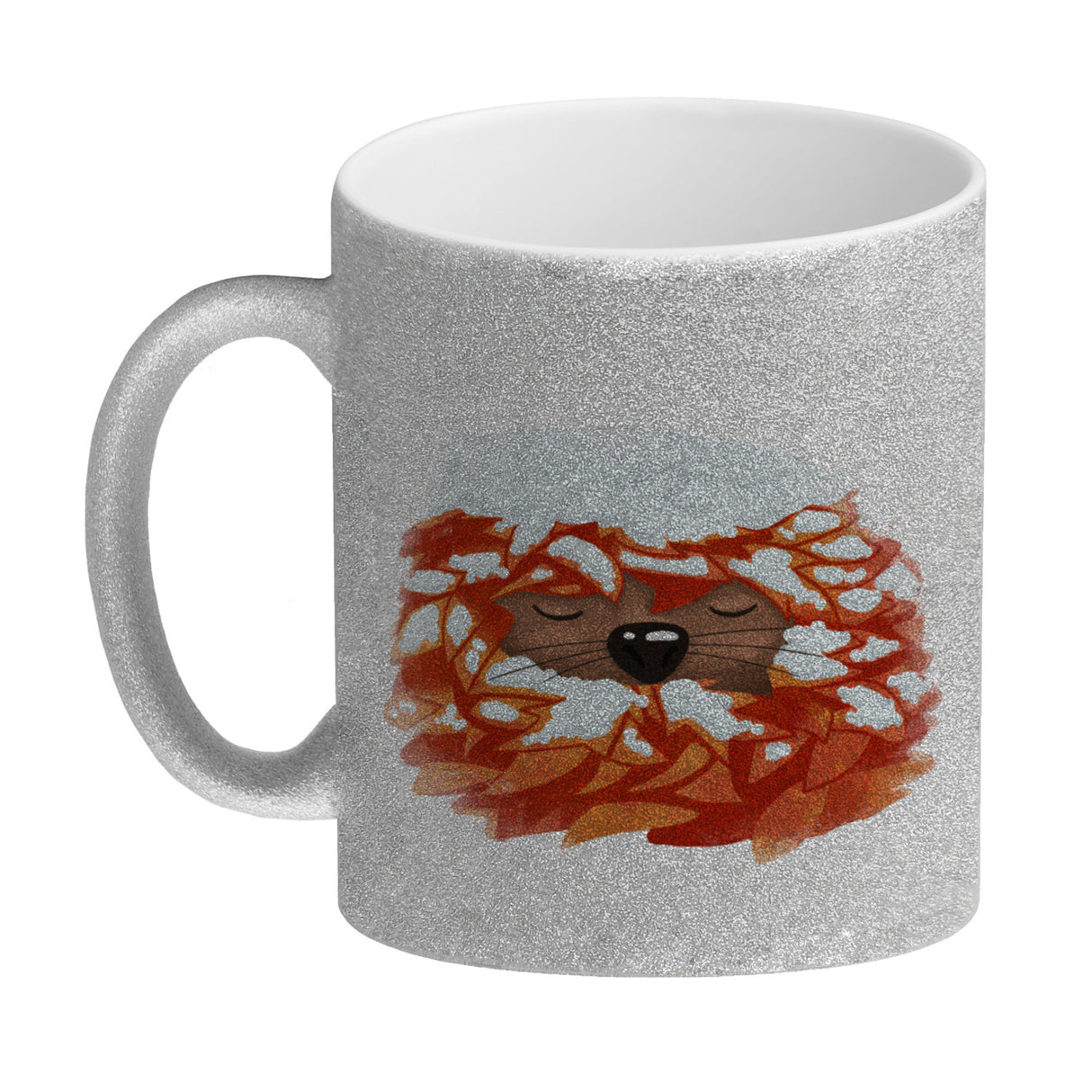 Igel im Winterschlaf Kaffeebecher mit Herbst Motiv