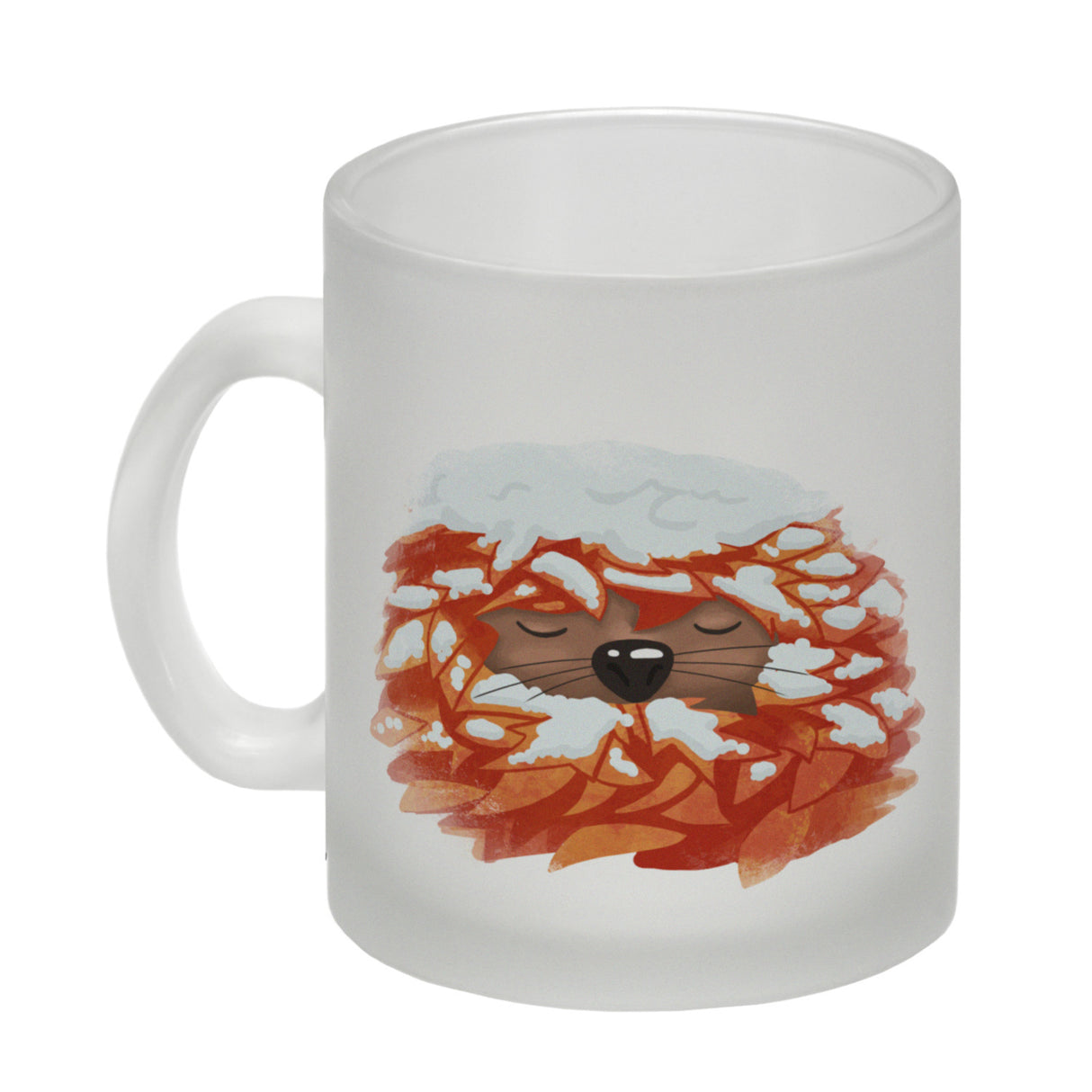 Igel im Winterschlaf Kaffeebecher mit Herbst Motiv
