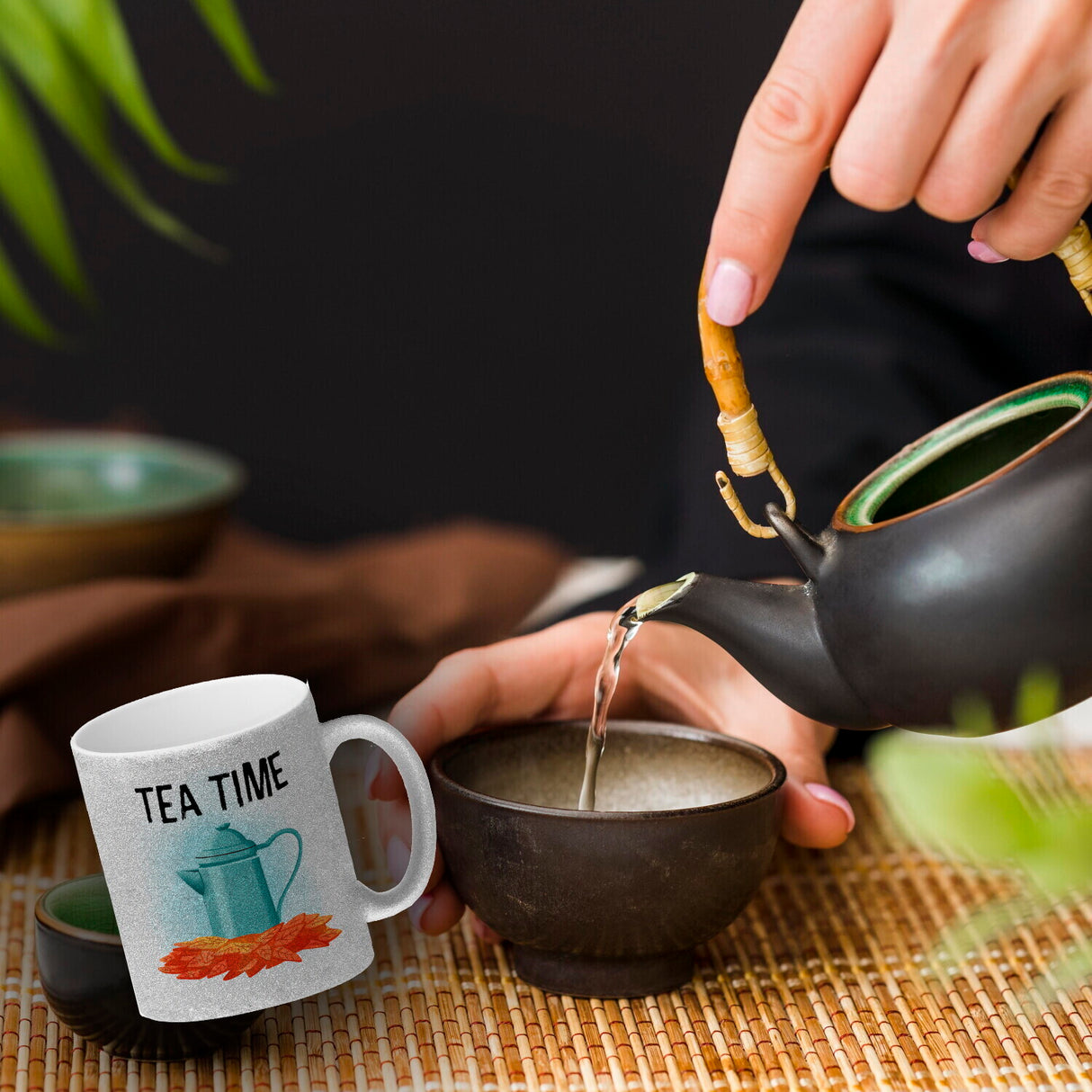 Tea Time Teekanne Kaffeebecher für den Herbst