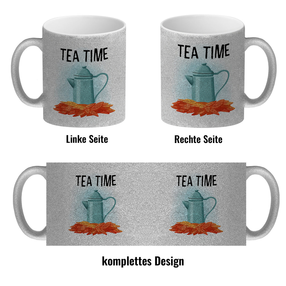 Tea Time Teekanne Kaffeebecher für den Herbst