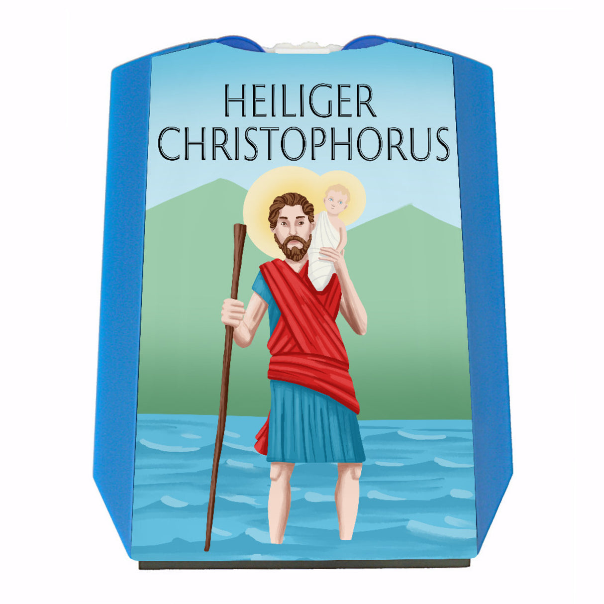 Heiliger Christophorus - Gute Fahrt Silber Parkscheibe mit 2 Einkaufswagenchips
