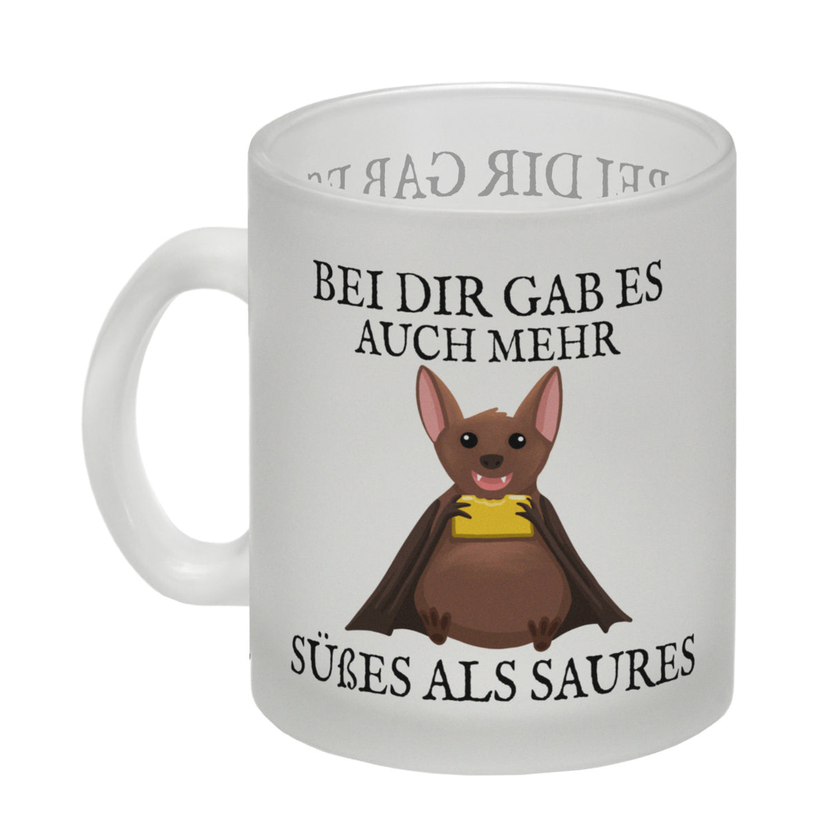 Bei dir gab es auch mehr Süßes als Saures Kaffeebecher mit dicker Fledermaus