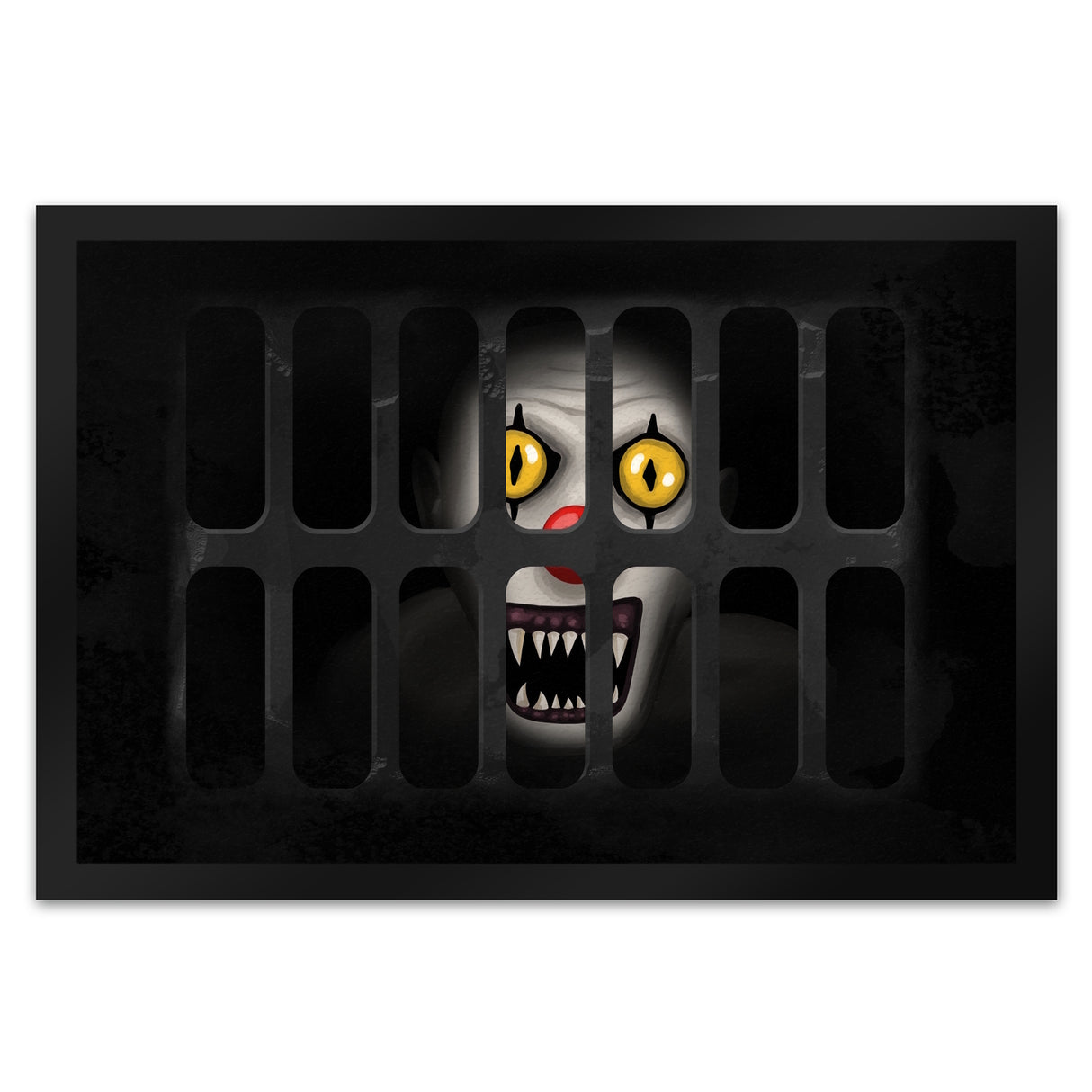 Schachtdeckel Horror Halloween Fußmatte mit Clownmotiv