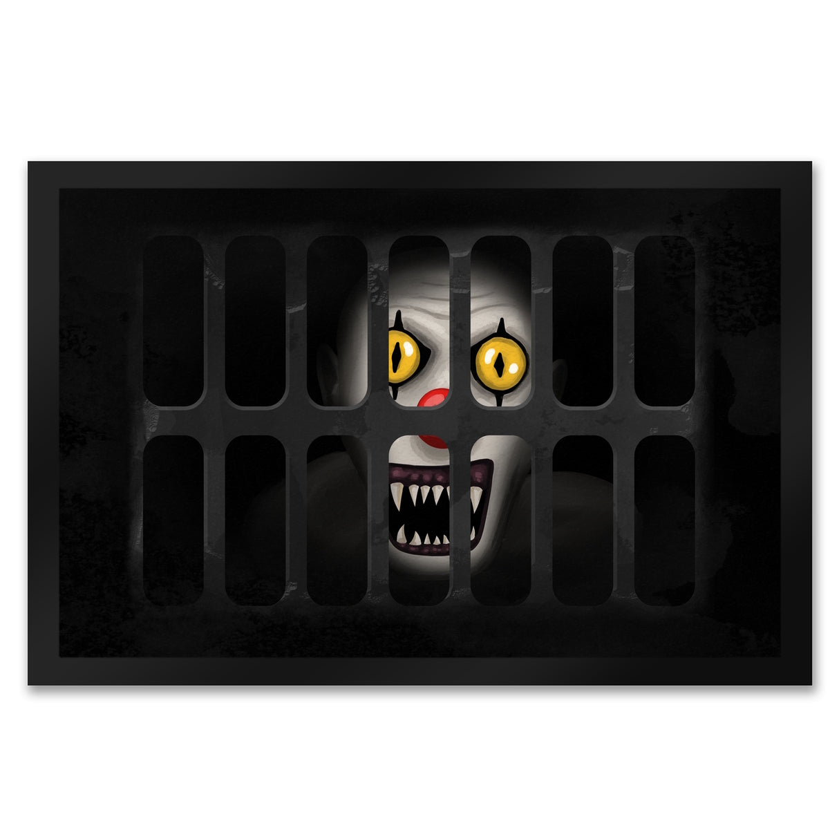 Schachtdeckel Horror Halloween Fußmatte mit Clownmotiv