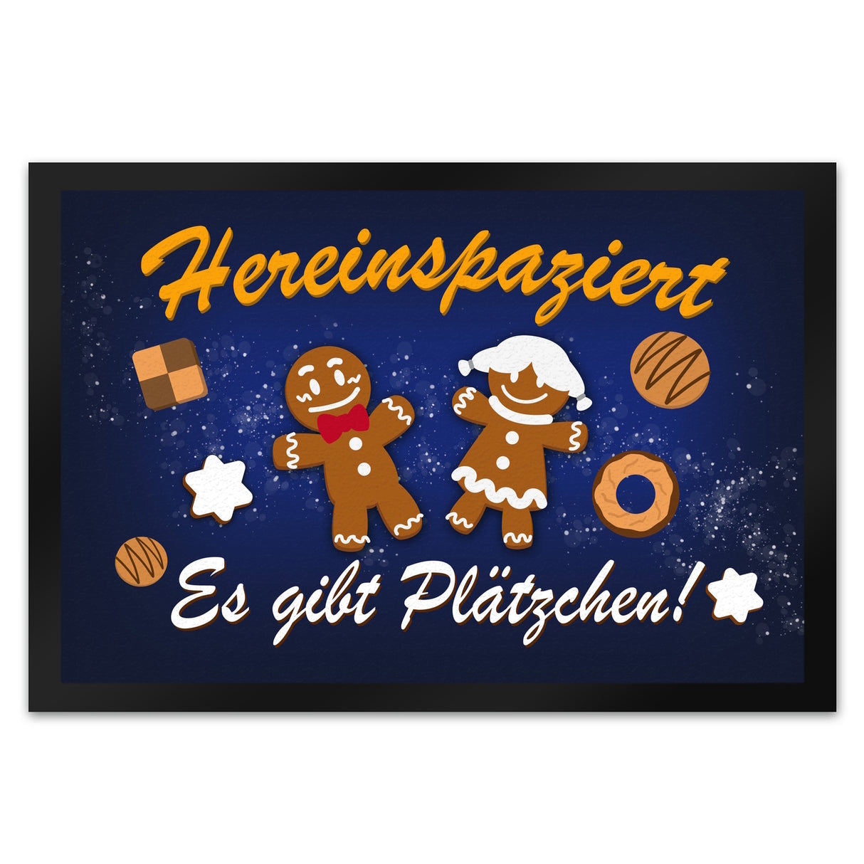 Hereinspaziert - es gibt Plätzchen Weihnachten Fußmatte