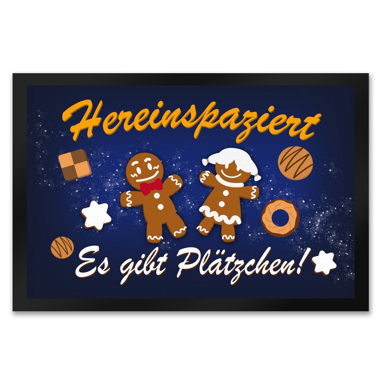 Hereinspaziert - es gibt Plätzchen Weihnachten Fußmatte