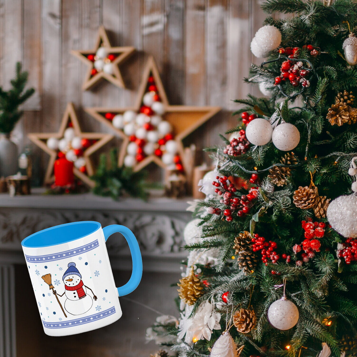 Süßer Schneemann Weihnachten Kaffeebecher