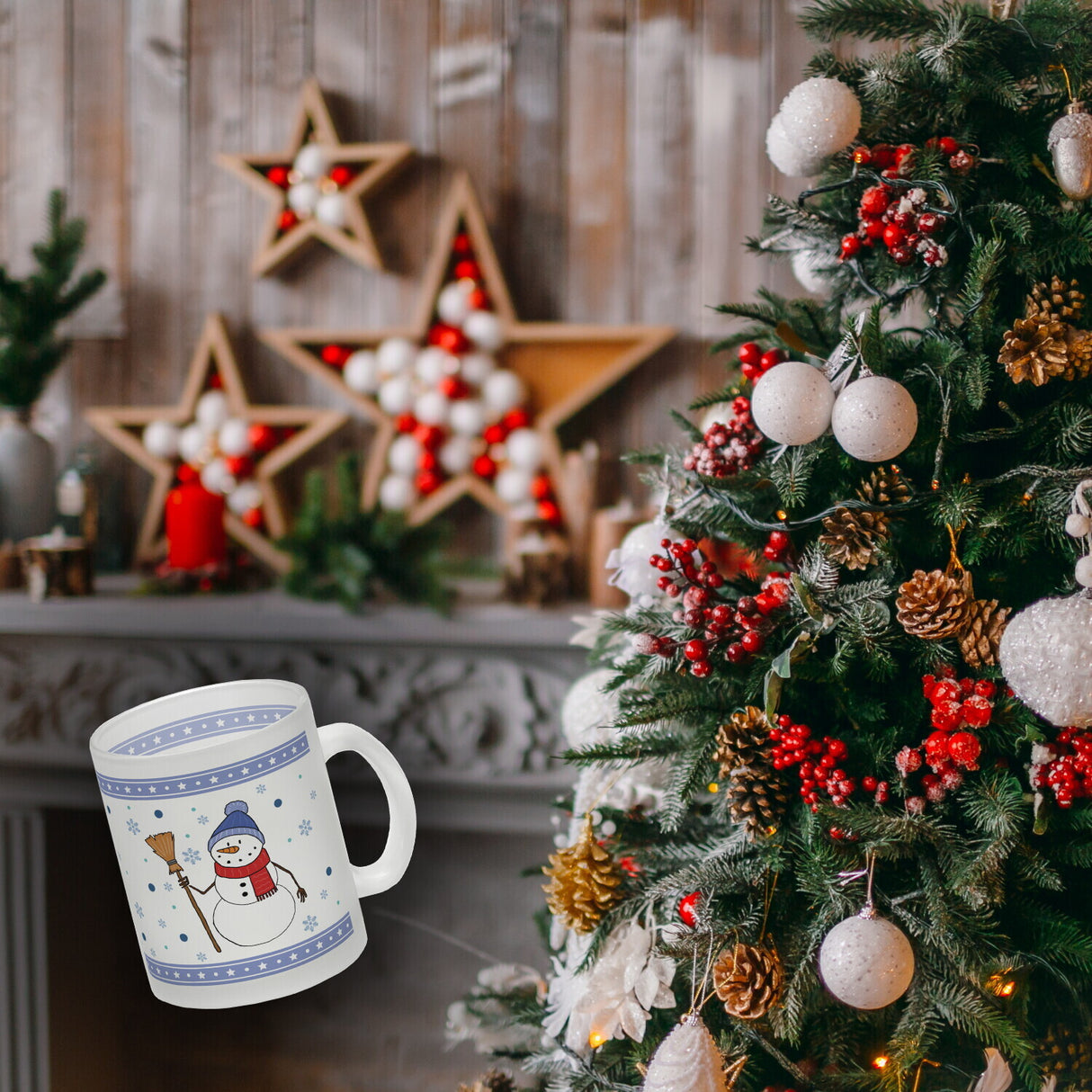 Süßer Schneemann Weihnachten Kaffeebecher