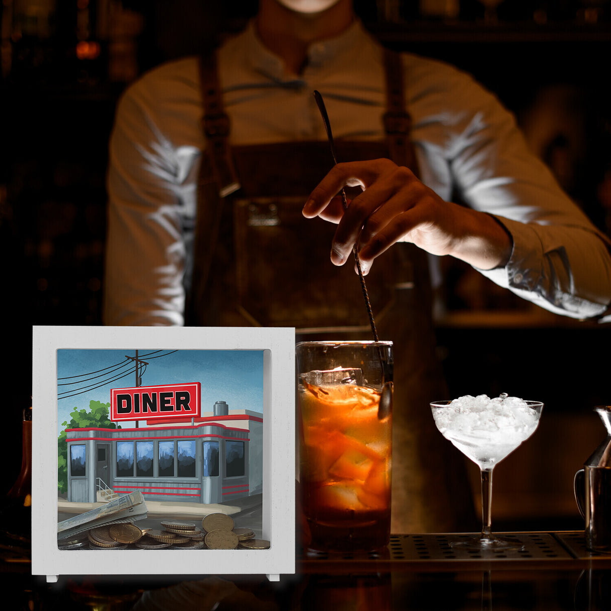 American Diner Restaurant Spardose