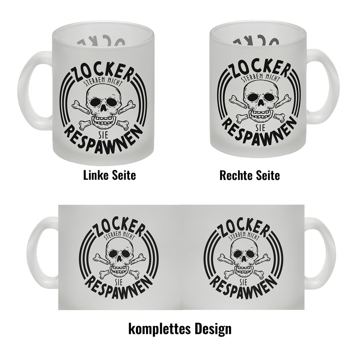 Zocker sterben nicht sie respawnen Totenkopf Kaffeebecher