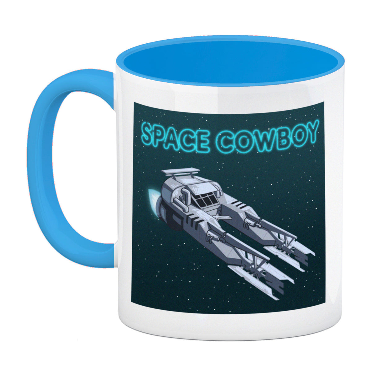 Space Cowboy Raumschiff Kaffeebecher