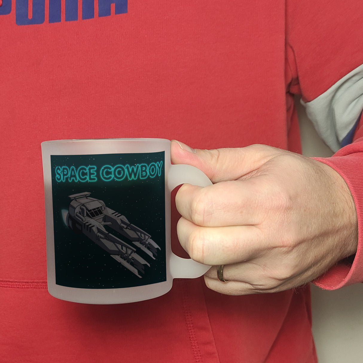 Space Cowboy Raumschiff Kaffeebecher